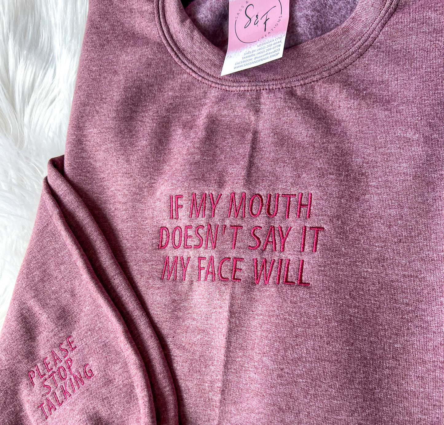 If my mouth doesn’t say it my face will