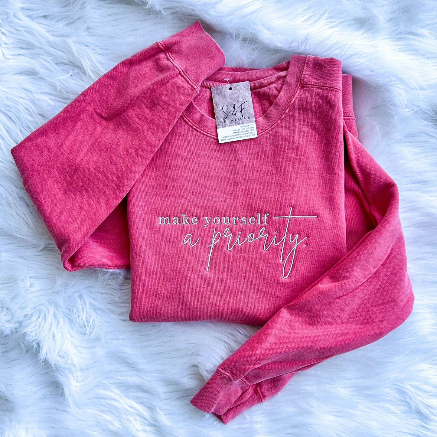 make yourself a priority - embroidery