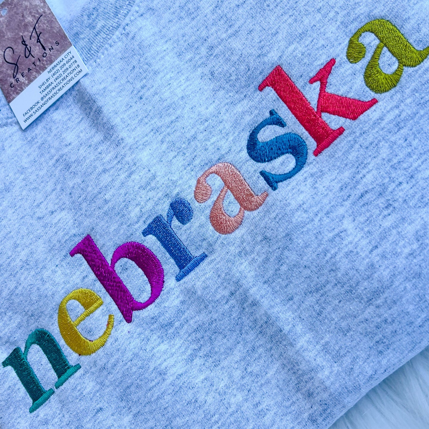 nebraska - multi-color embroidery