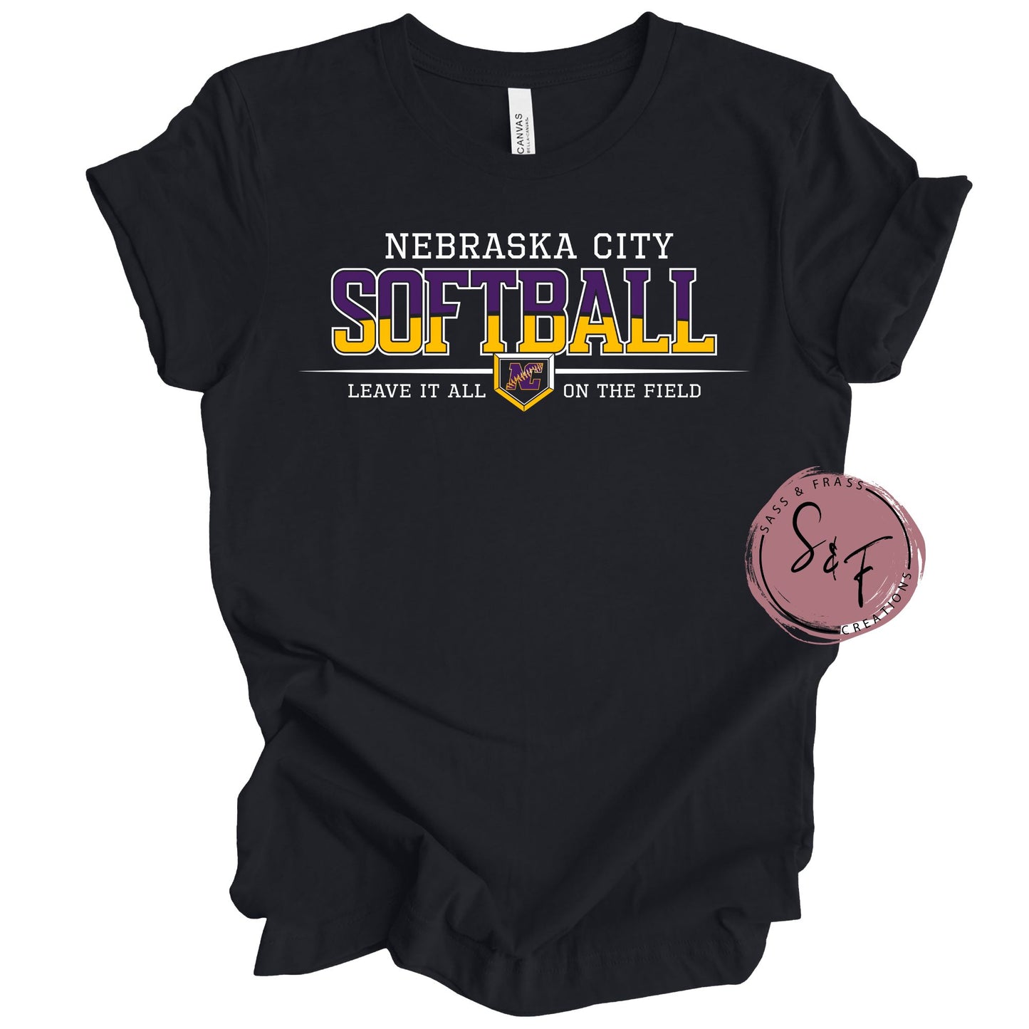 Nebraska City 14U Softball-Black Adult