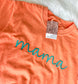 mama Cursive Embroidery - Melon Short Sleeve