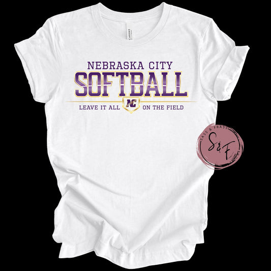 Nebraska City 14U Softball - White Youth & Toddler