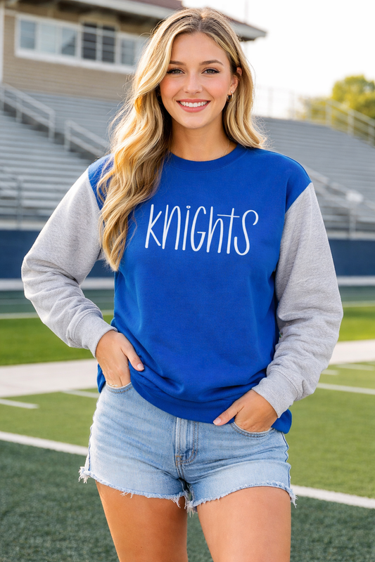 KNIGHTS embroidery Two Tone Sleeve