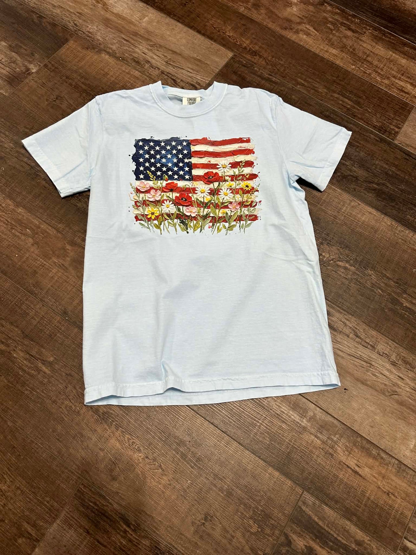 Floral American Flag Tee